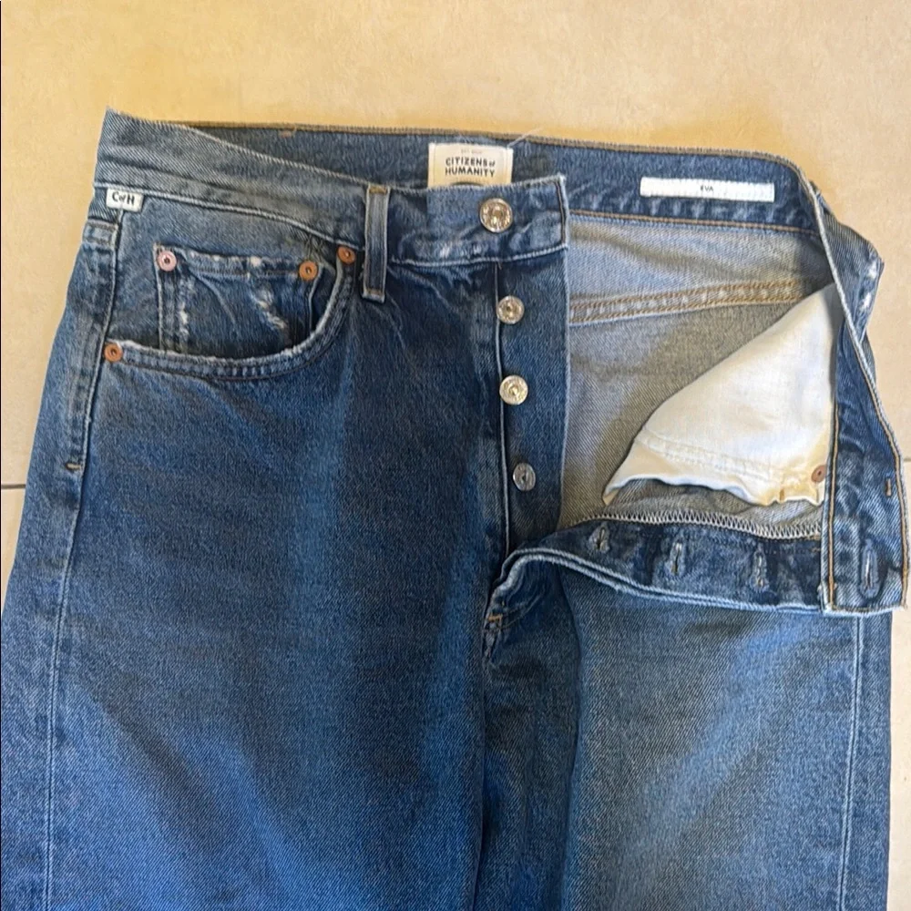 Citizens of Humanity Eva High Rise Distressed Blue Jeans size 27 - Picture 5 of 12